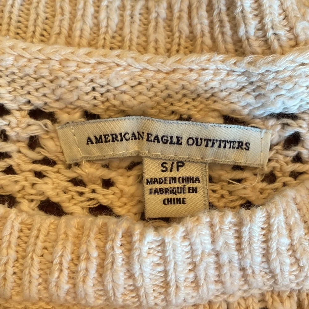 American Eagle Outfitters Cream Knit Sweater